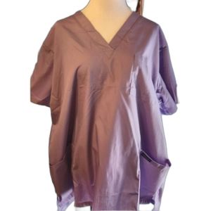(Set) Women's Lavender purple scrub set like new shirt 2x pants 3x plus size